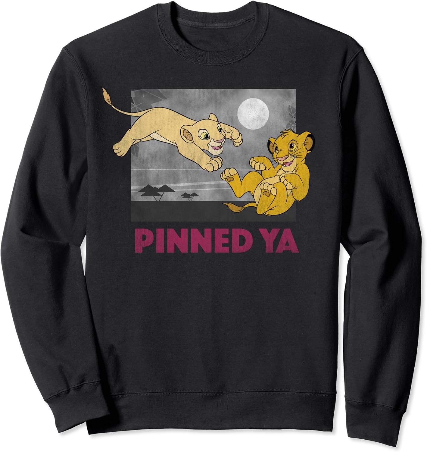 Disney The Lion King Simba And Nala Pinned Ya Portrait Sweatshirt